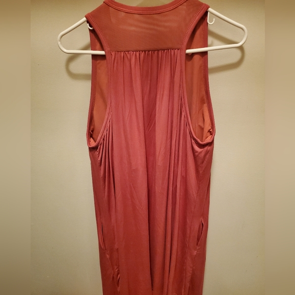 Shebird Terracotta Built In Bra Modal Jersey Tunic Tank Dress - Picture 4 of 6